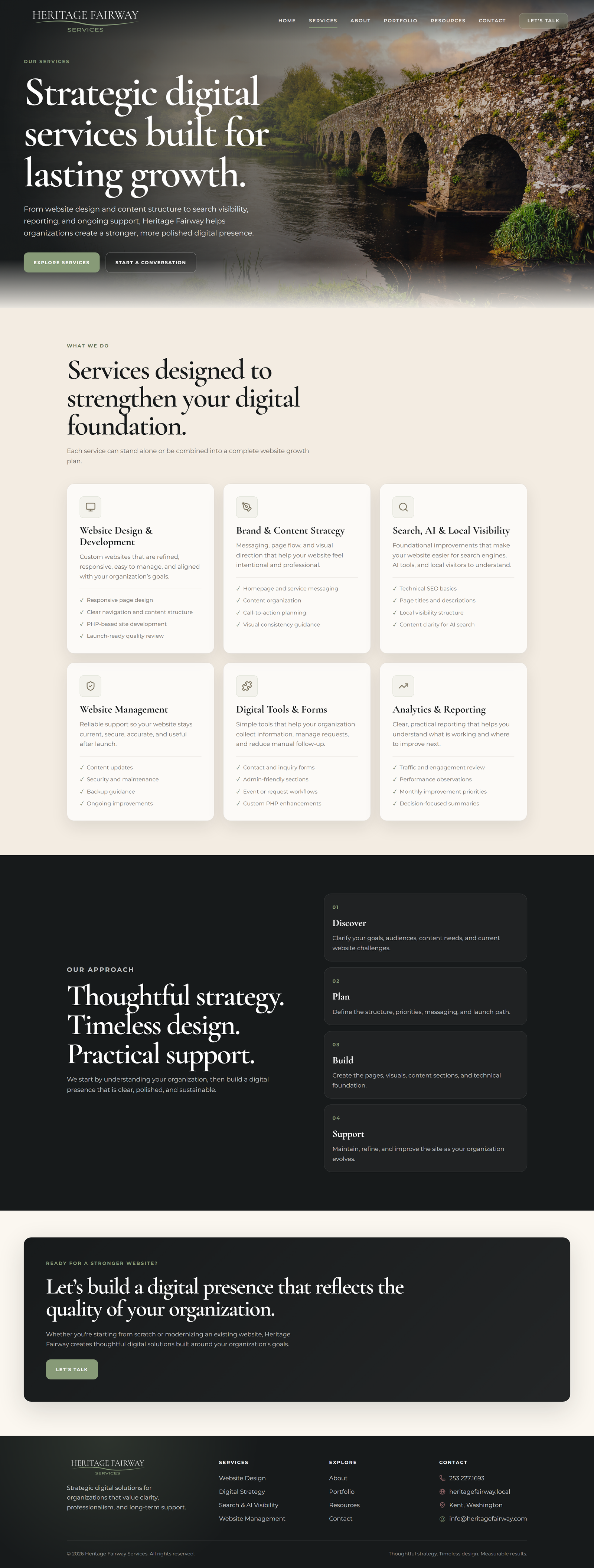 Services page