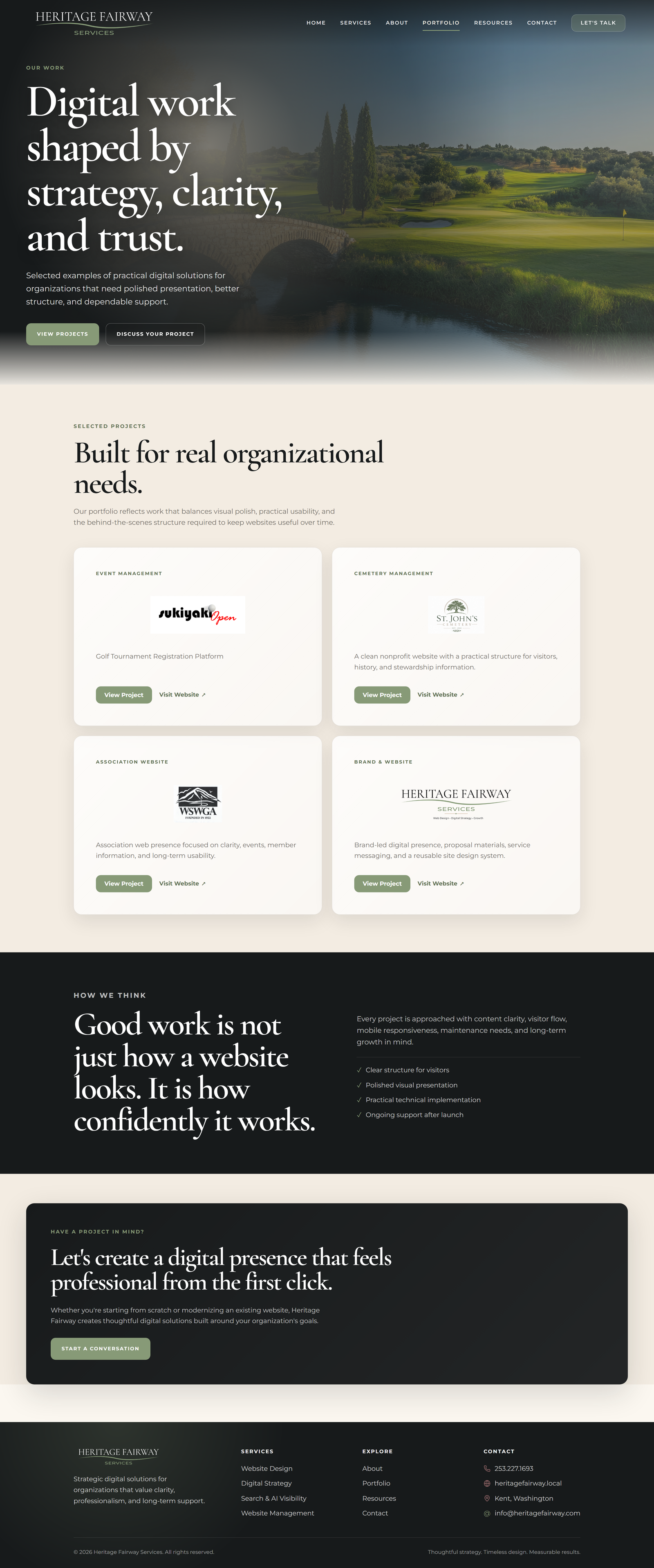 Portfolio page